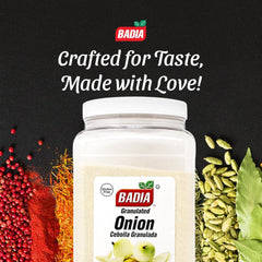 Badia granulated onion blended into sauce demonstrating consistent onion flavor