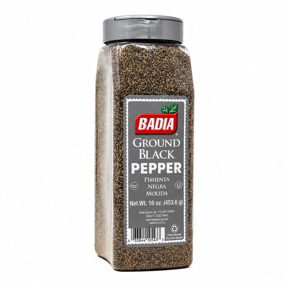 Badia front label on 16 oz jar showing brand and product benefits