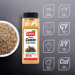 badia ground cumin close-up texture highlighting aroma and color