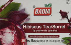 Badia front packaging showing two boxes of hibiscus tea for easy stocking