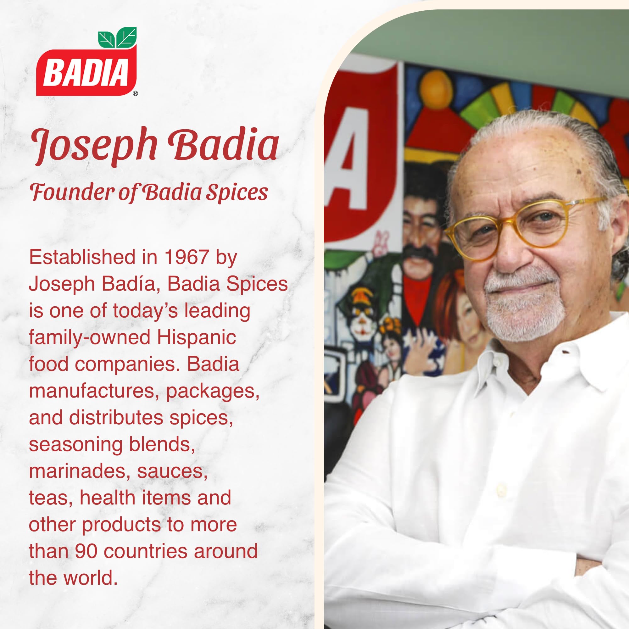 Badia jar beside baked goods in kitchen conveying warm flavor enhancement