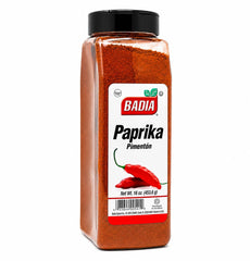 Badia front label showing 16 oz container and clear branding for pantry identification