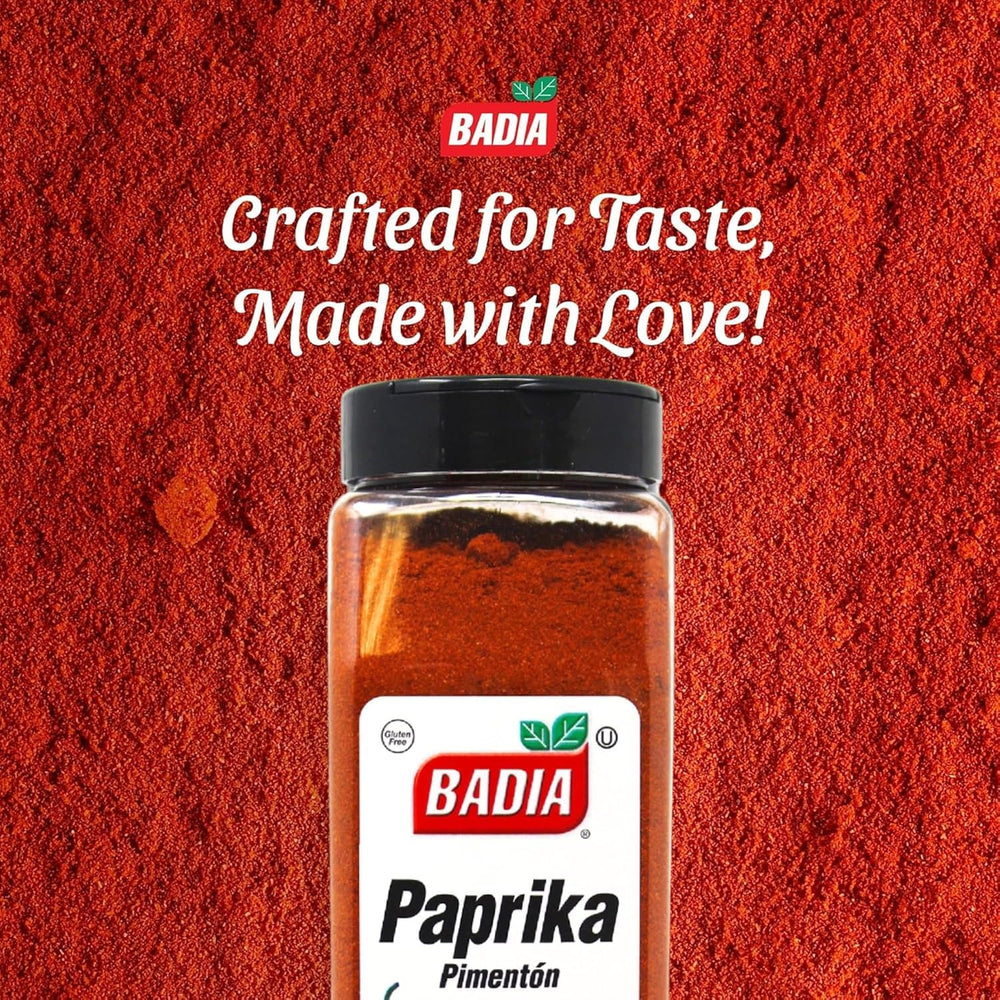 Badia paprika sprinkled over rice pilaf adding color and mild sweet taste