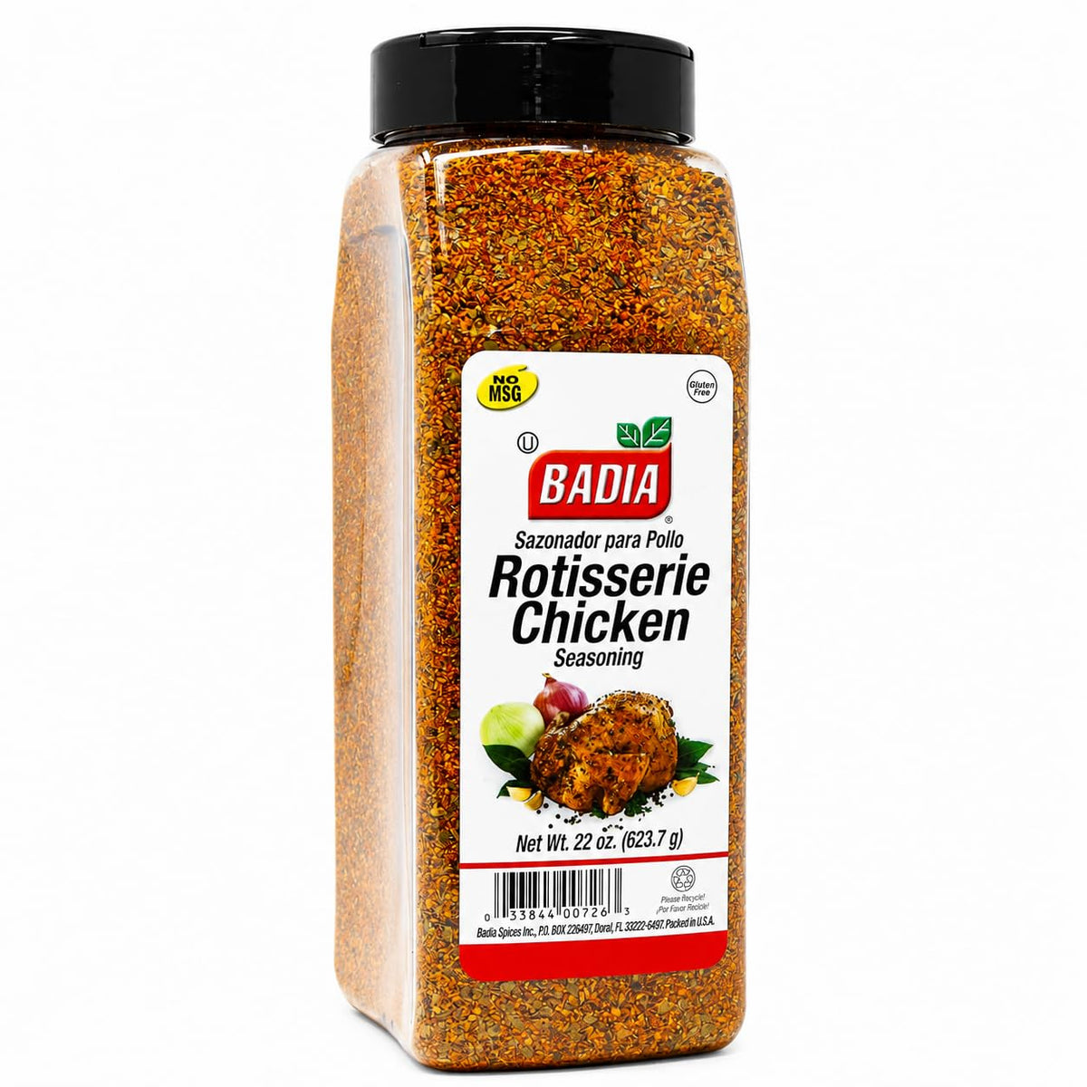 Badia front packaging showing the 22 oz bottle and brand for pantry convenience