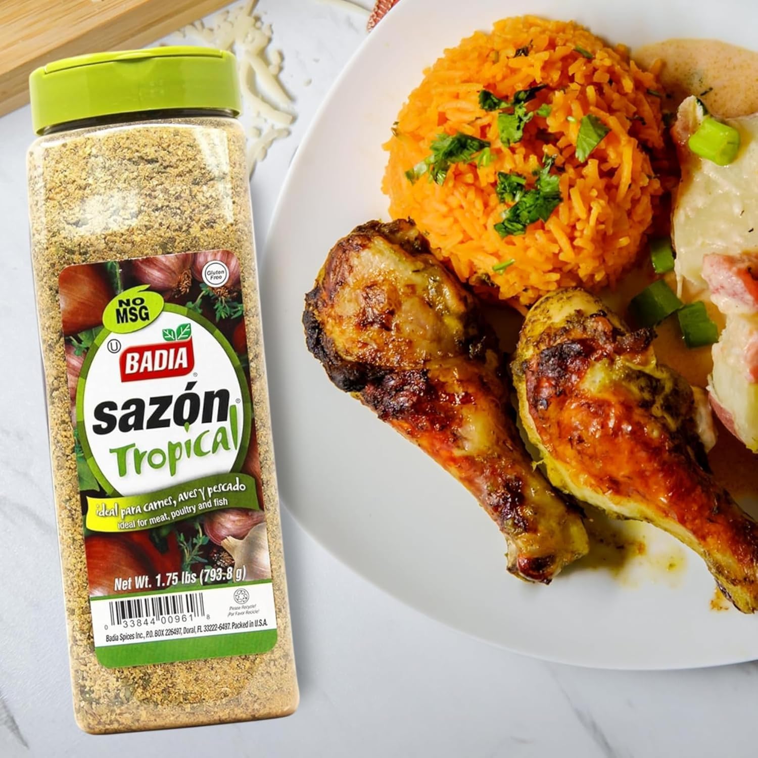 Badia used on shrimp on a grill demonstrating quick, bright seafood seasoning