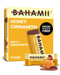 Bahamii front packaging showing honey cinnamon flavor and clean-label benefits