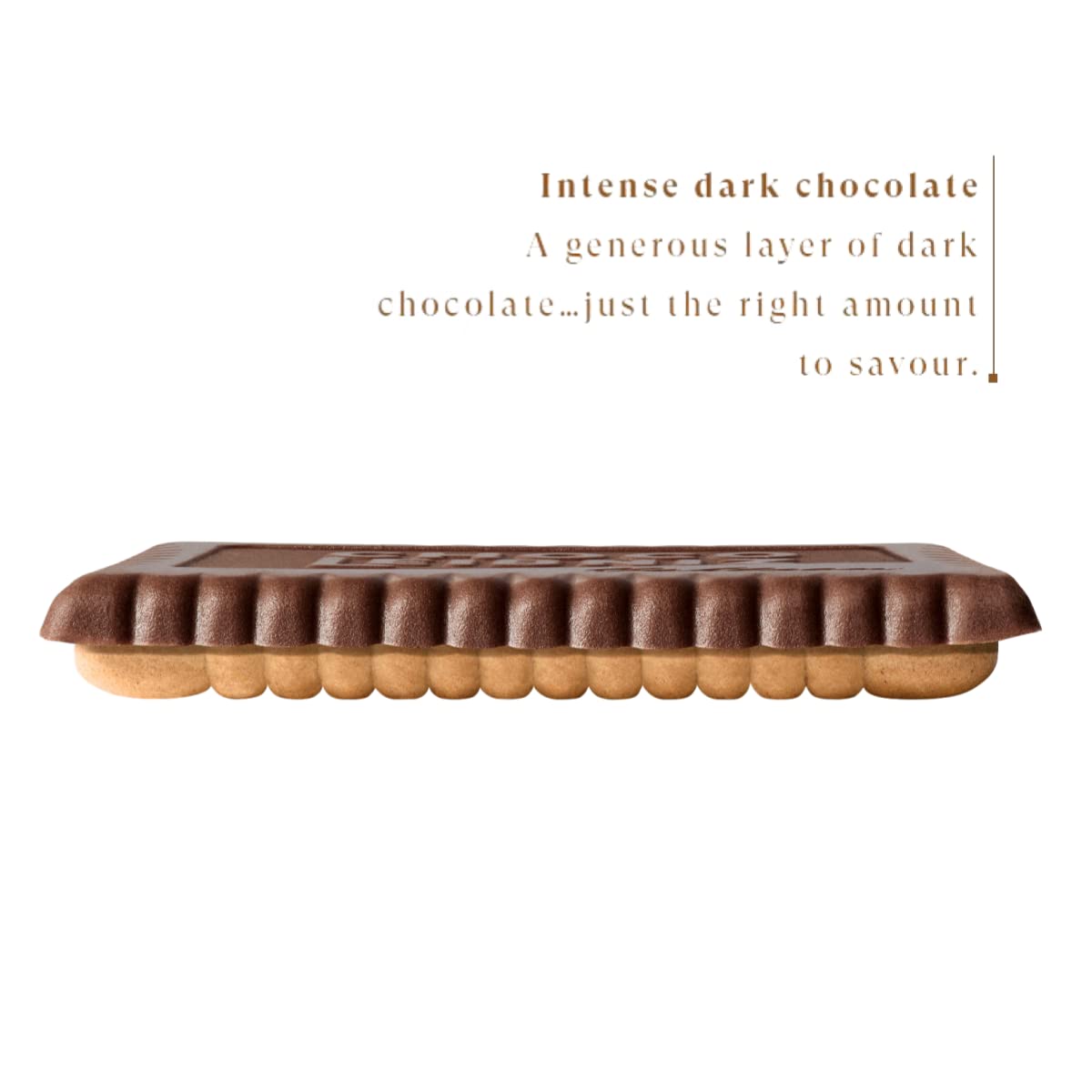 Bahlsen cookie broken to reveal crisp biscuit and smooth chocolate interior