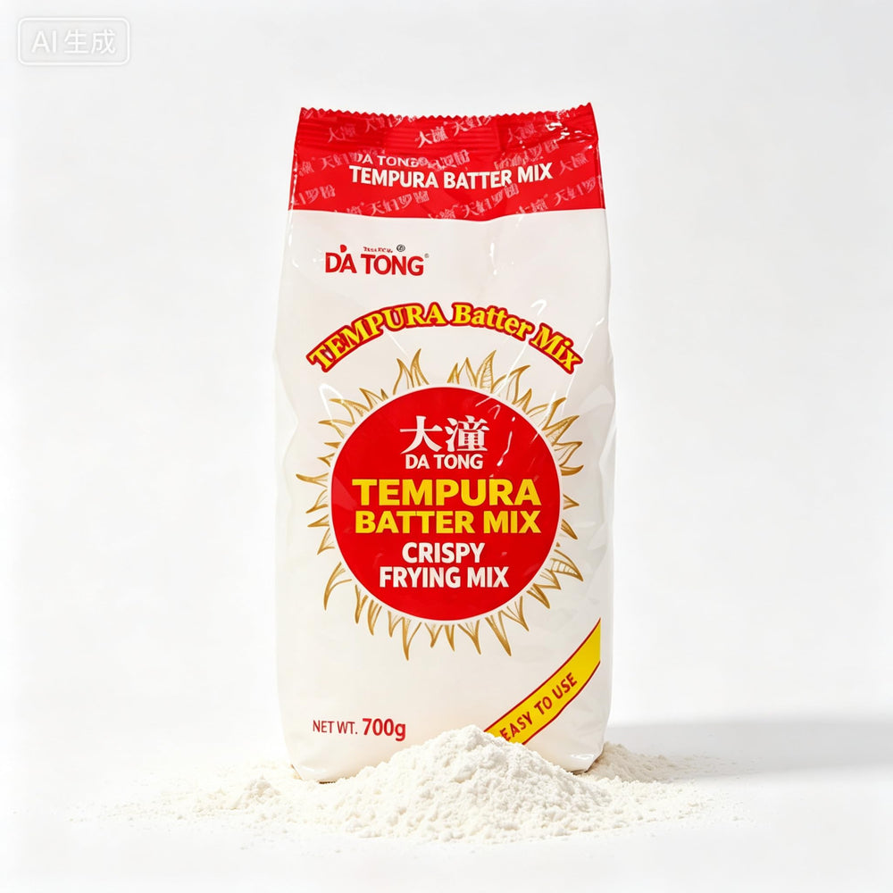BAHWJCTO front packaging showing 700g tempura mix, ensures convenient multiple batches