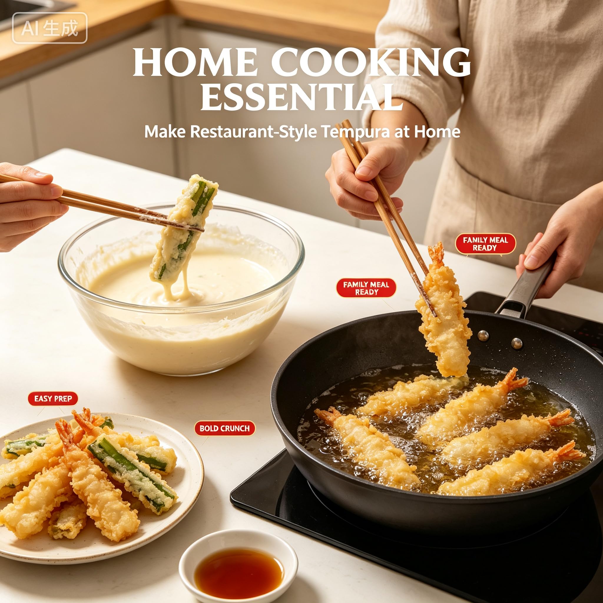 BAHWJCTO mixed vegetable tempura assortment, emphasizes versatile ingredient use