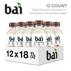 Bai bottle side label with nutrition facts and ingredient details visible
