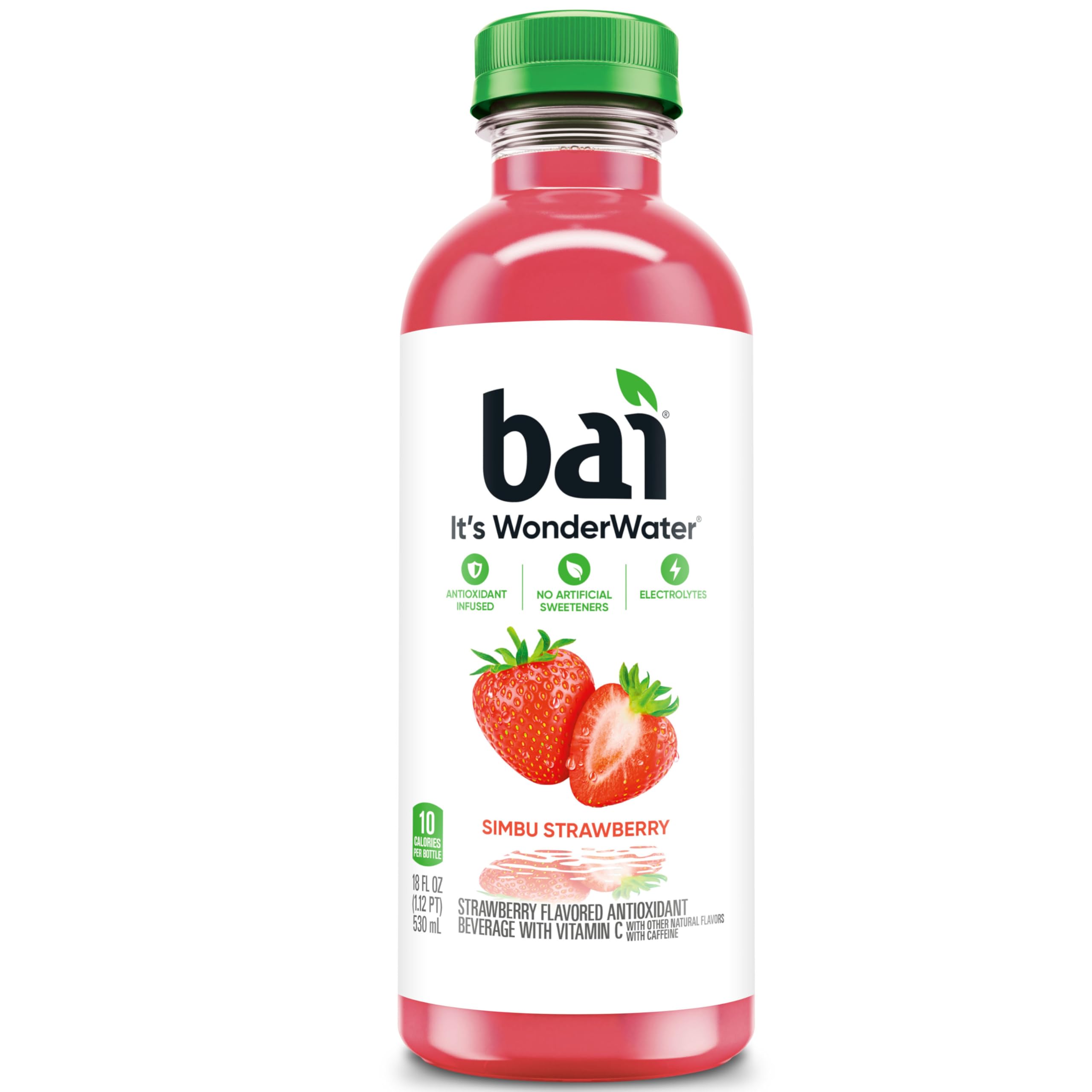 Person enjoying Bai Simbu Strawberry outdoors showing on-the-go hydration