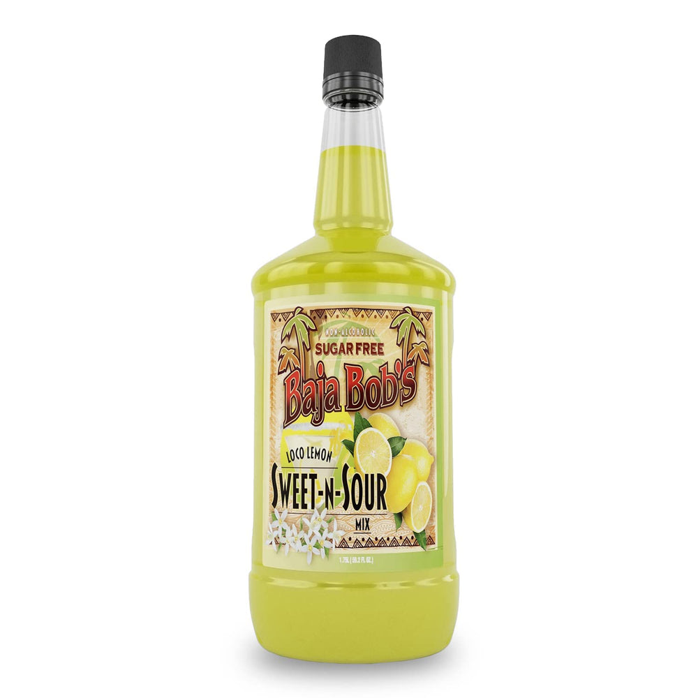 Baja Bob's front packaging showing bottle and branding, highlights low calories