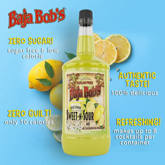 Close-up of Baja Bob's mix texture in glass, shows clear citrus appearance