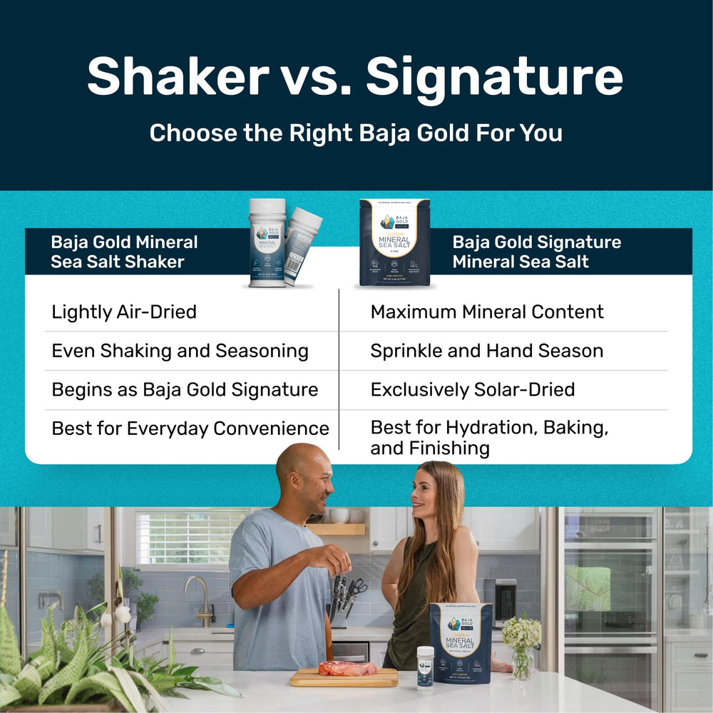 Baja Gold on a dining table in a meal scene demonstrating finishing and seasoning benefit