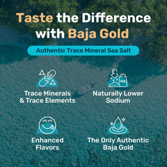 Baja Gold medium grain close-up revealing natural mineral texture and flavor