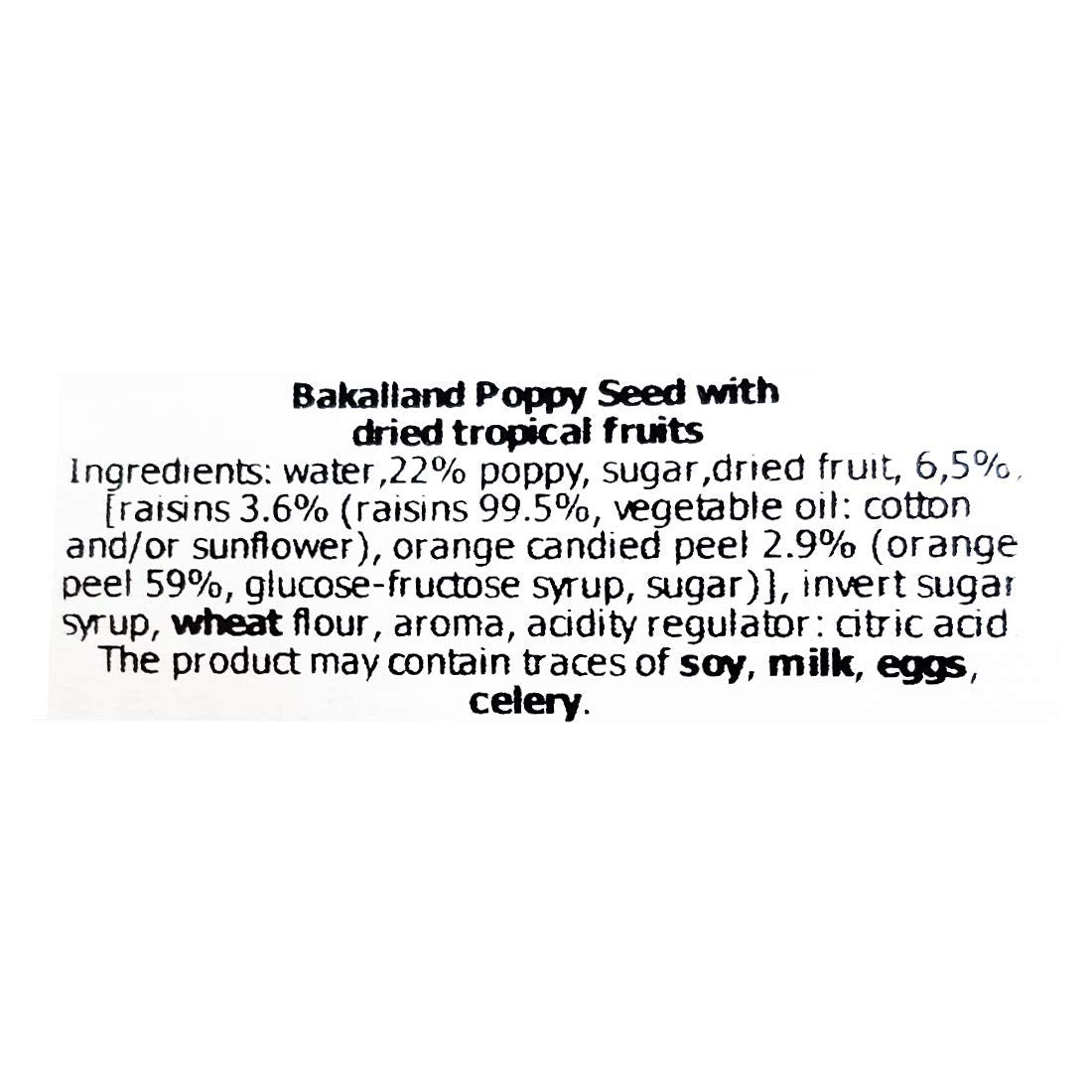 Bakalland poppy seed filling spread on pastry showcasing smooth texture and flavor