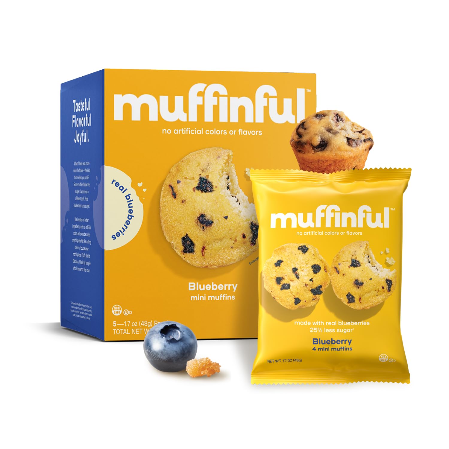 Bakeful muffinful front packaging showing 60-count bulk convenience