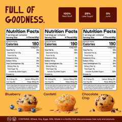 Bakeful muffin cross-section revealing moist texture and bakery feel
