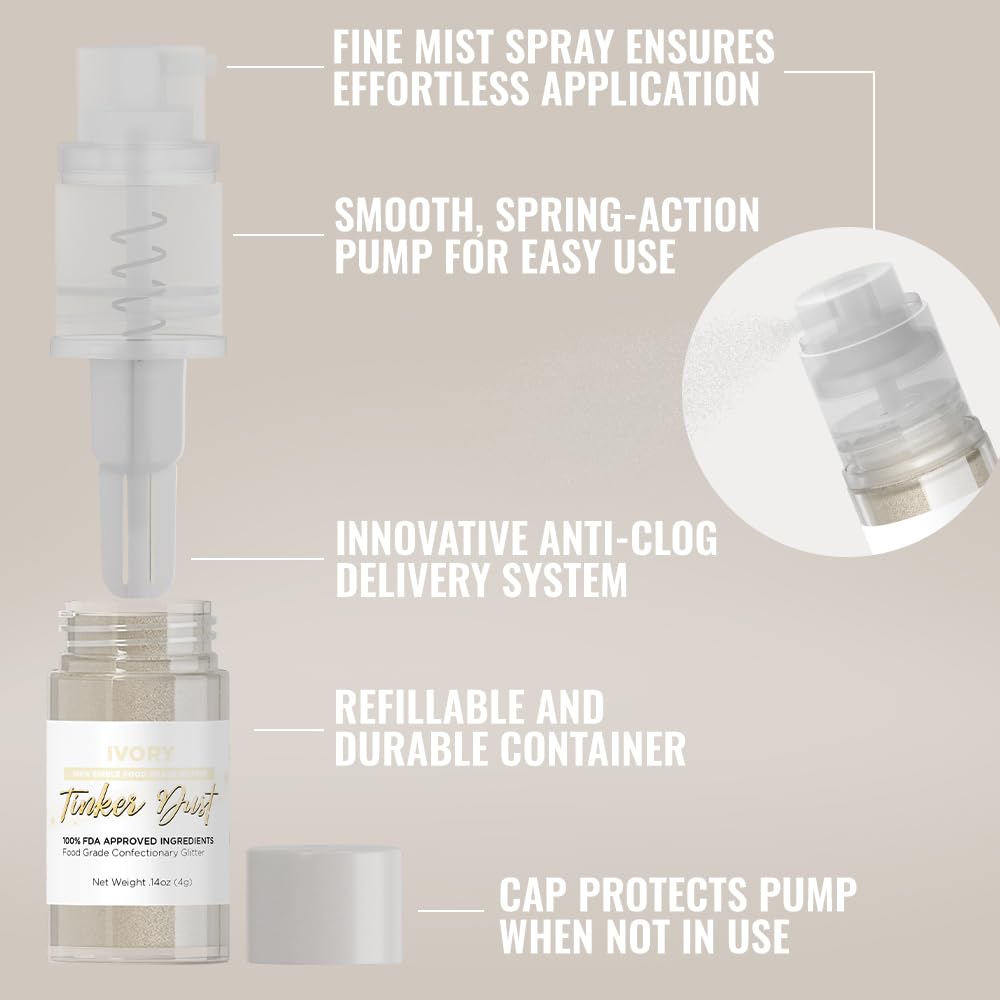 Bakell Ivory Tinker Dust nozzle detail highlighting precision spray for decorations