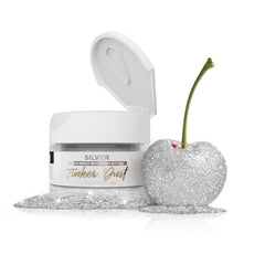 Bakell silver Tinker Dust front jar showing label and flip-cap, adds elegant sparkle