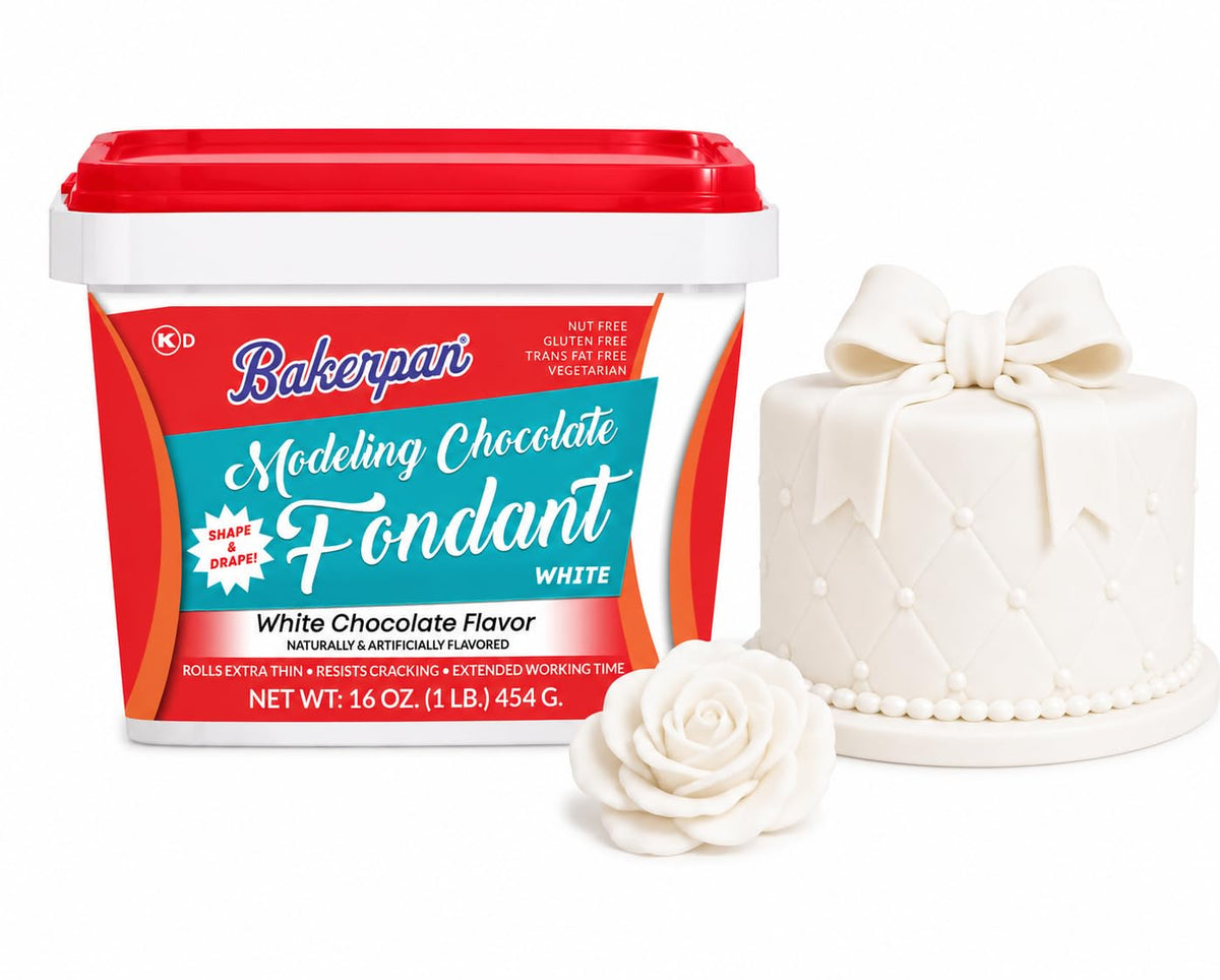 Bakerpan front packaging 1 lb showing product name and clean white block for easy storage and use