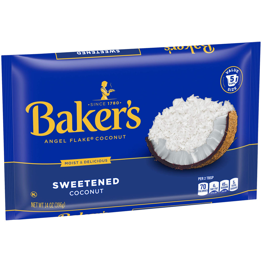 Baker's flakes sprinkled on cake adding visual appeal and flavor