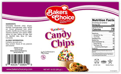 Baker's Choice pouring spout in use for tidy topping control