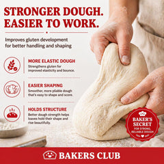 Bakers Club close-up of fine conditioner powder, benefit: smooth incorporation into flour
