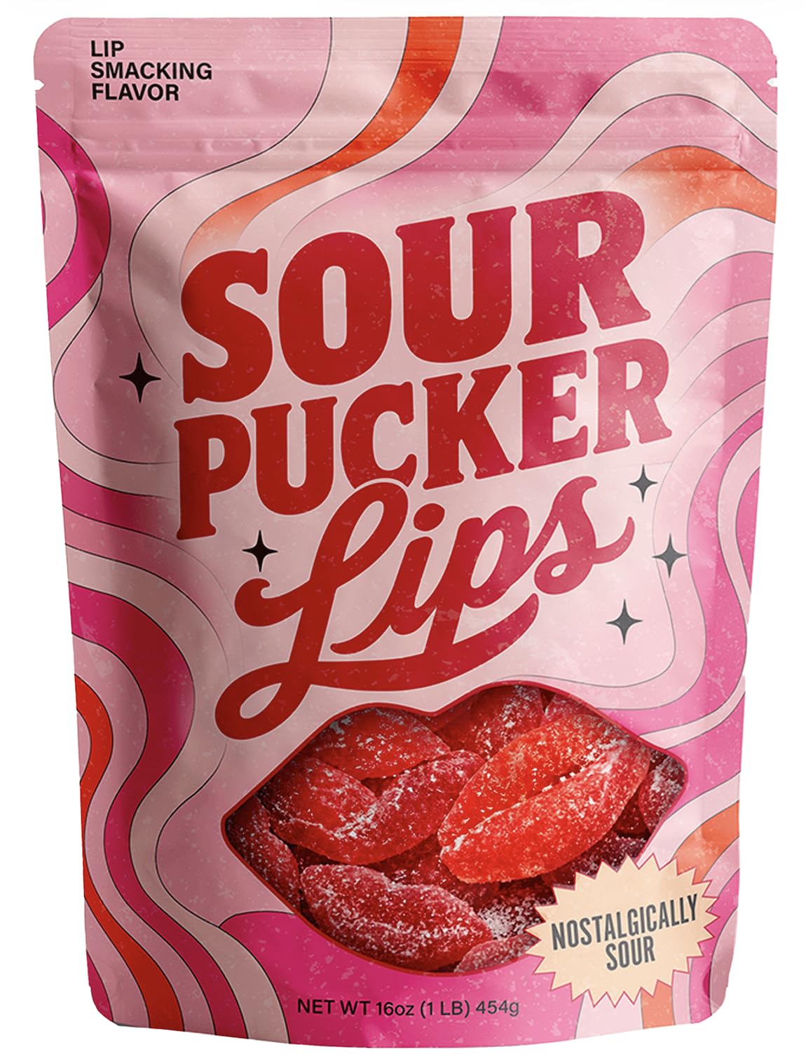 BAKERS CLUB close-up on sparkling sour sugar coating highlighting tangy crunch benefit
