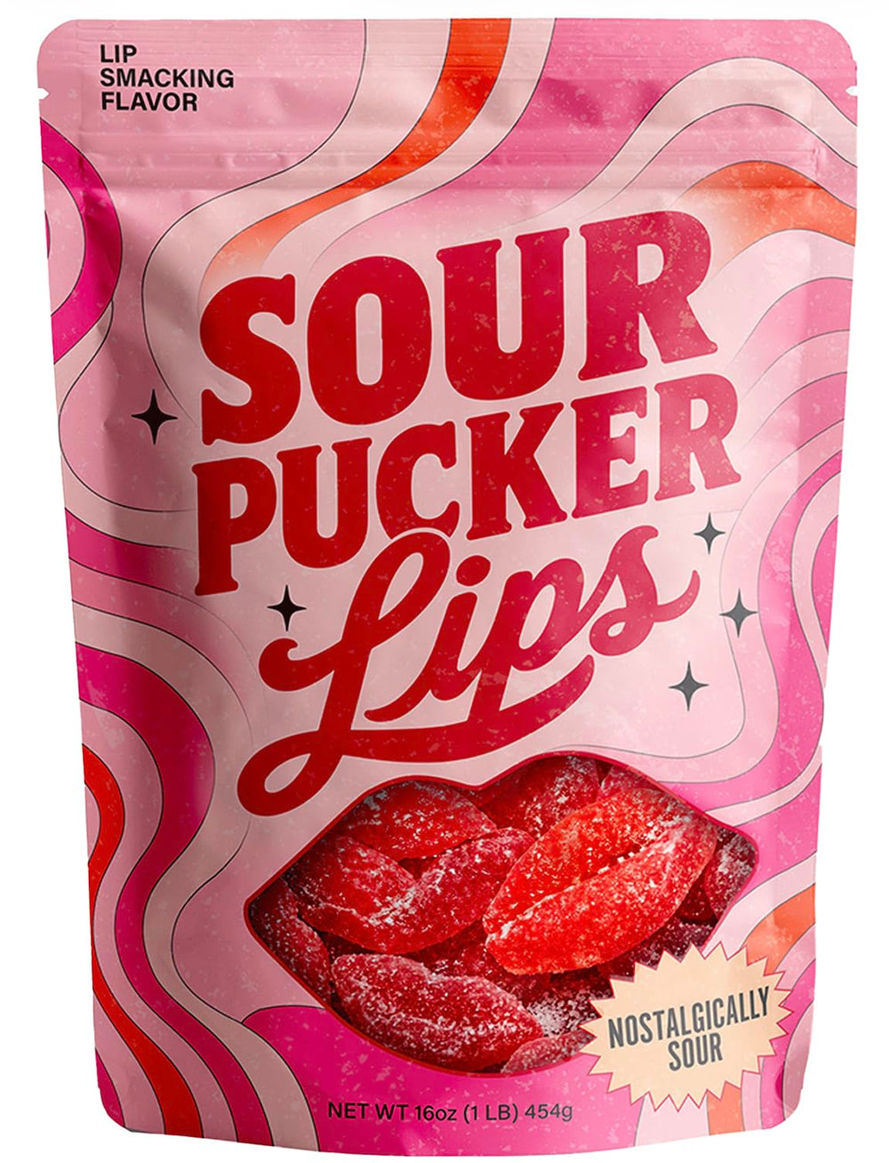 BAKERS CLUB close-up on sparkling sour sugar coating highlighting tangy crunch benefit