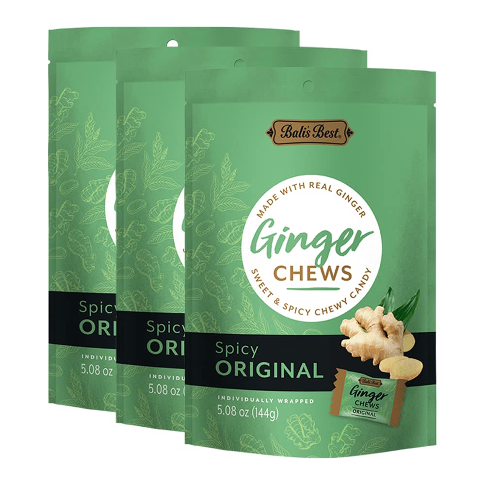 Bali's Best front packaging showing spicy original bag and benefits