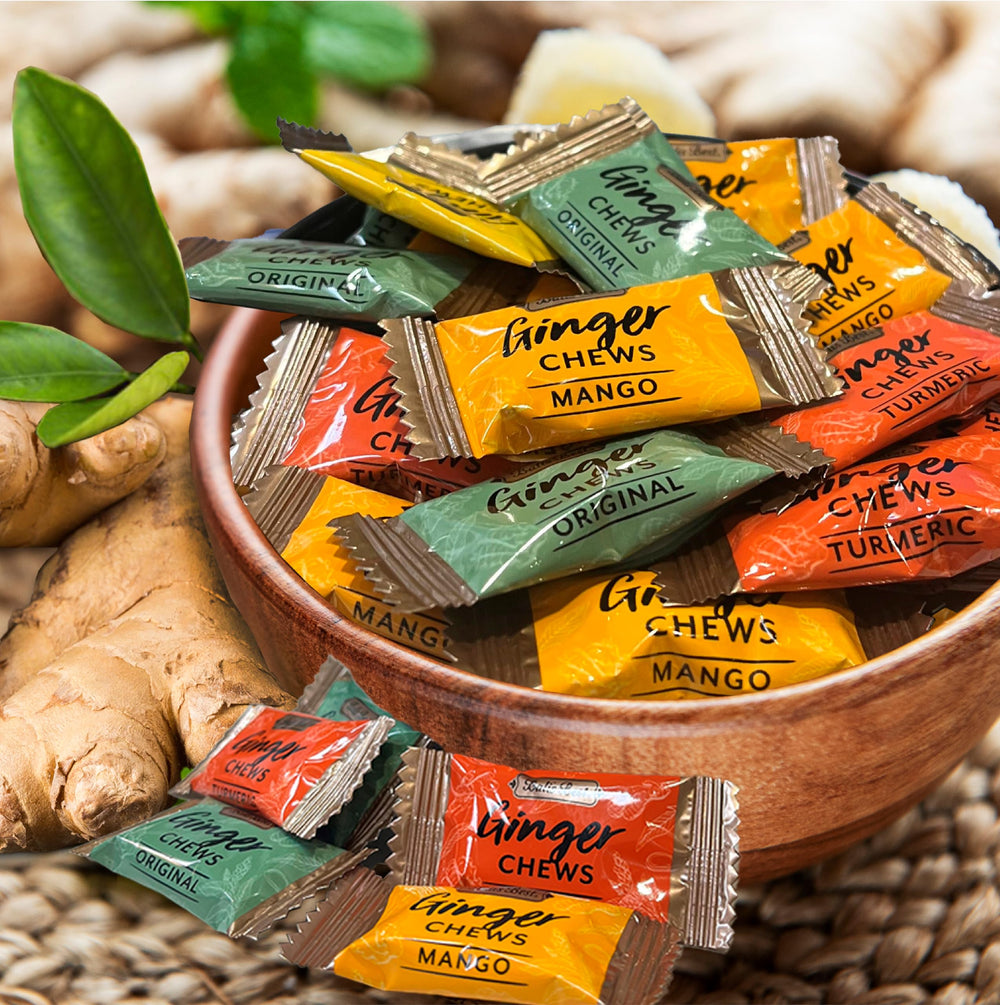 Bali's Best chews in a travel bag illustrating on-the-go soothing and convenience