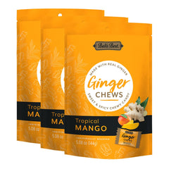 Bali's Best front packaging showing mango ginger chews and branding convenience