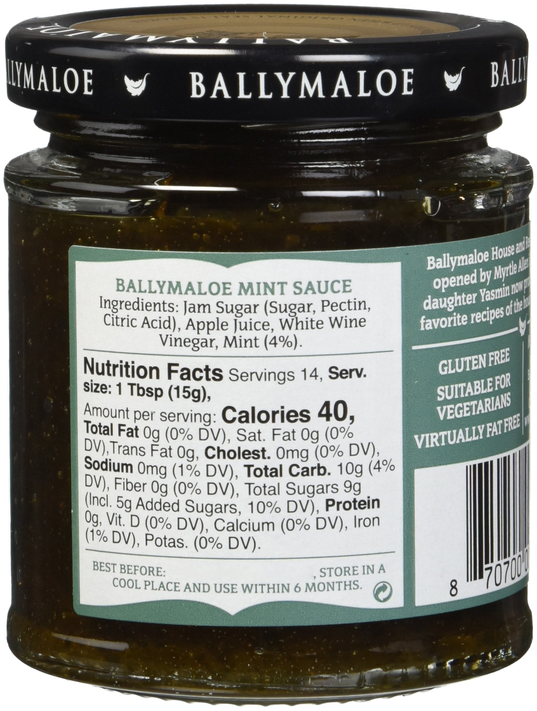 ballymaloe mint sauce served with roast lamb on plate, adds bright herb flavor