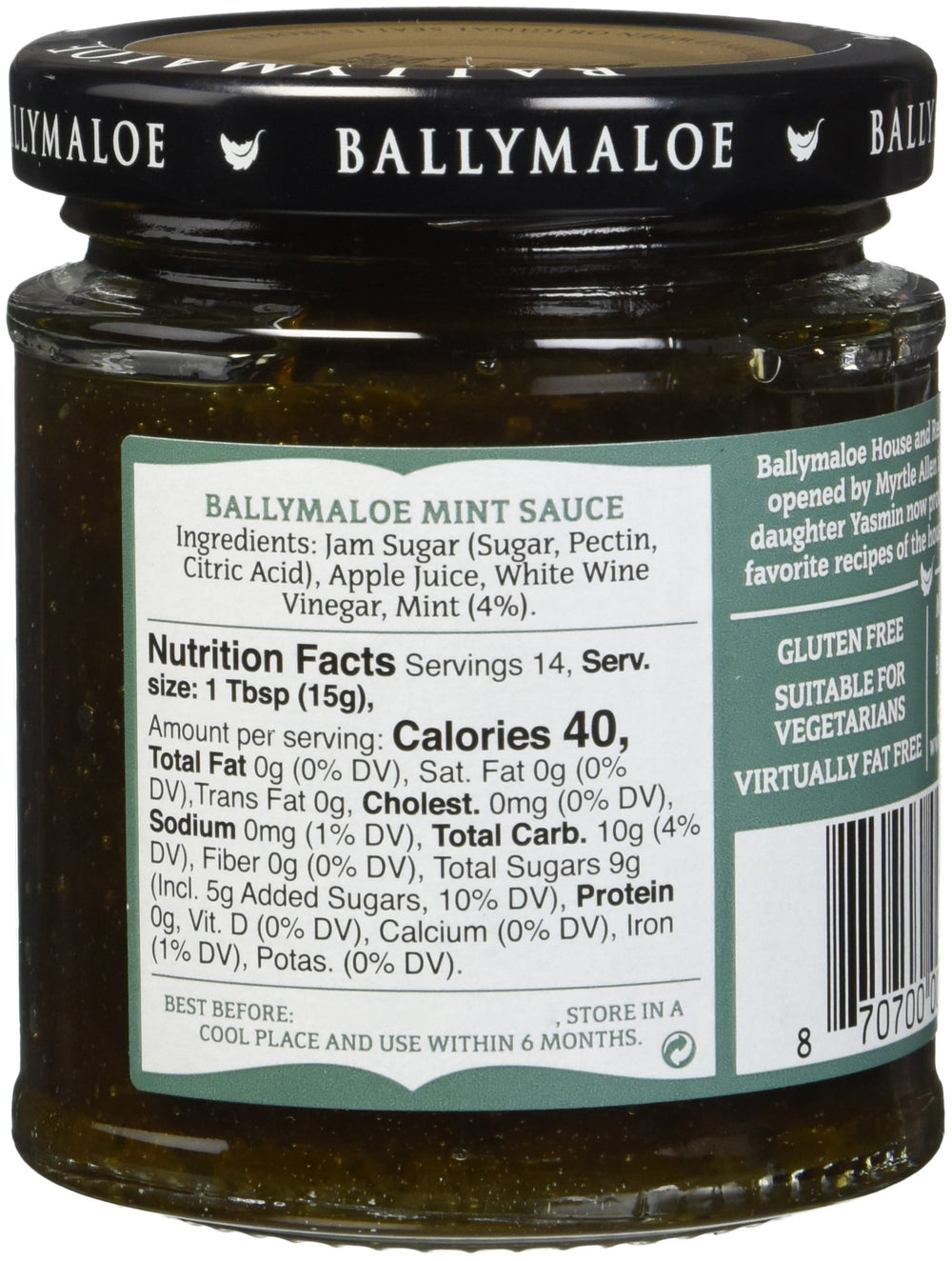 ballymaloe mint sauce served with roast lamb on plate, adds bright herb flavor