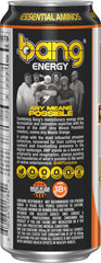 BANG close-up of the can label highlighting ingredients list and AMP collaboration for informed buyers