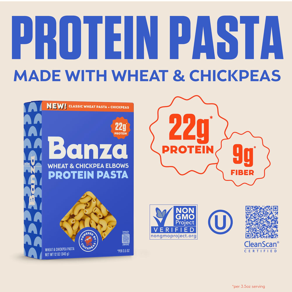 Close-up of Banza elbow texture highlighting firm, al dente bite