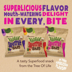 Baobest single-serve pack opened to show portable snack ready to eat and packable