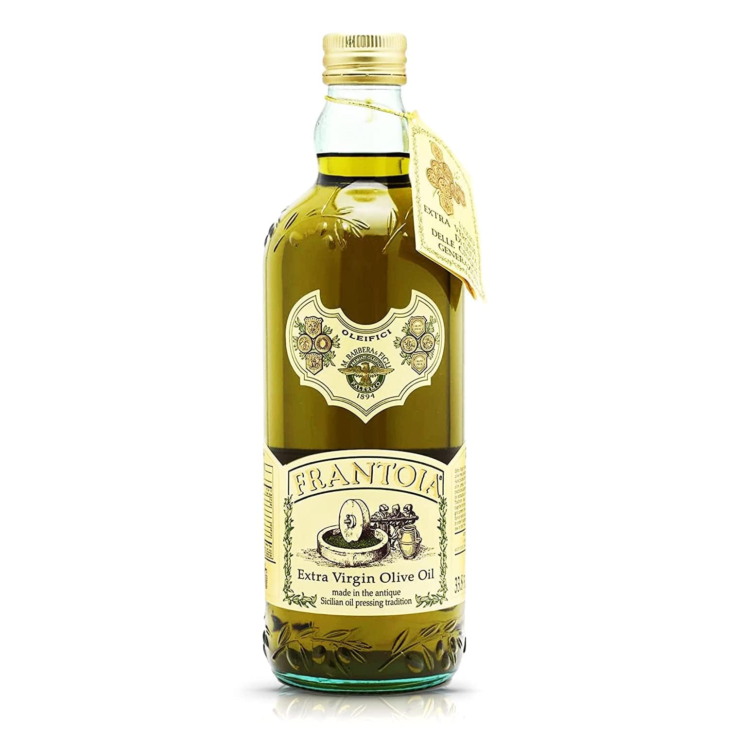 Barbera Frantoia front bottle showing label and 1L size benefit