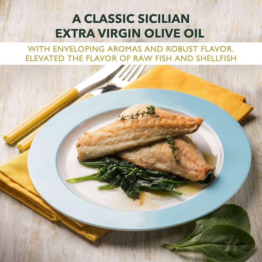 Pouring Barbera Frantoia oil stream over salad for fresh flavor