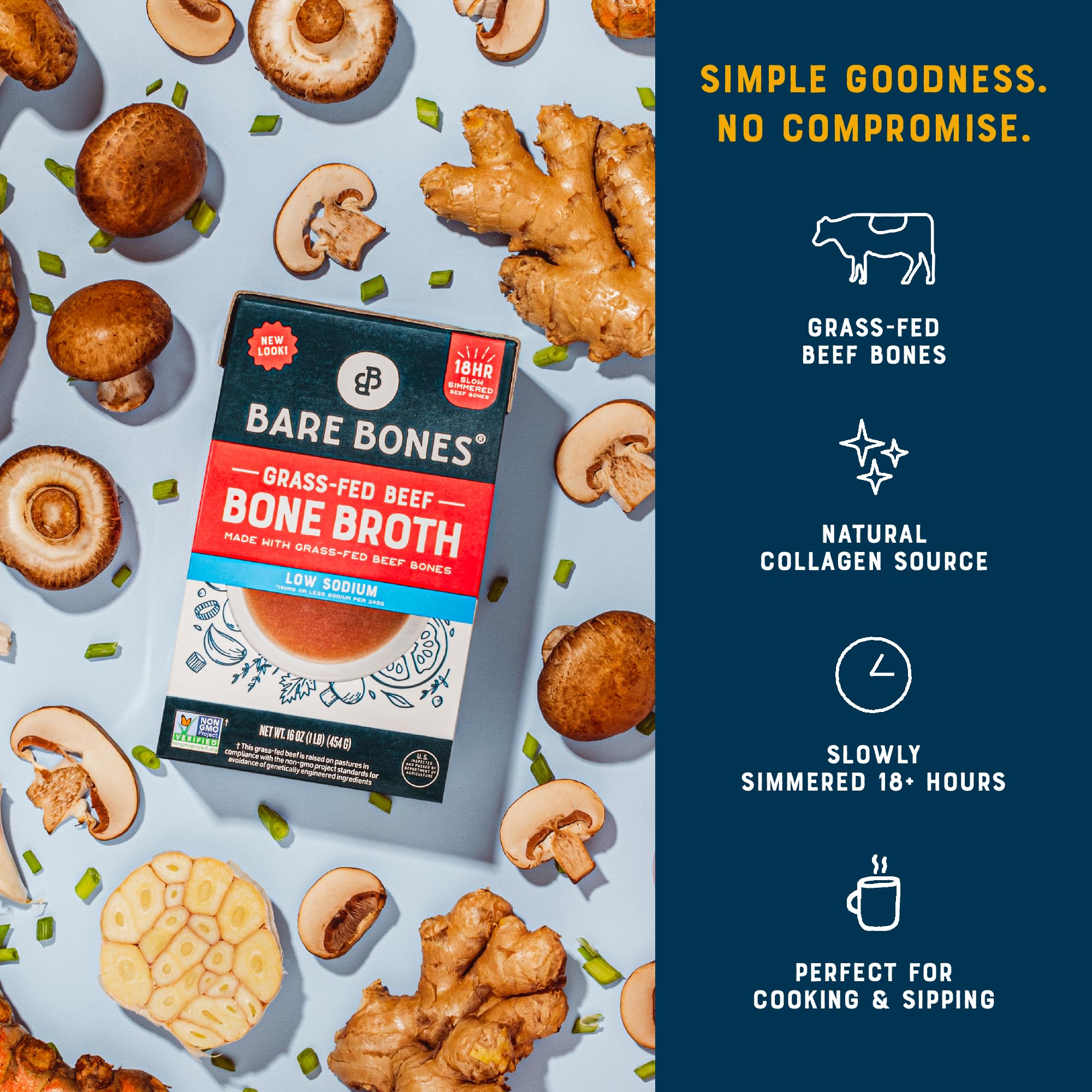 Bare Bones carton cap and spout detail showing twist-to-open resealable convenience benefit