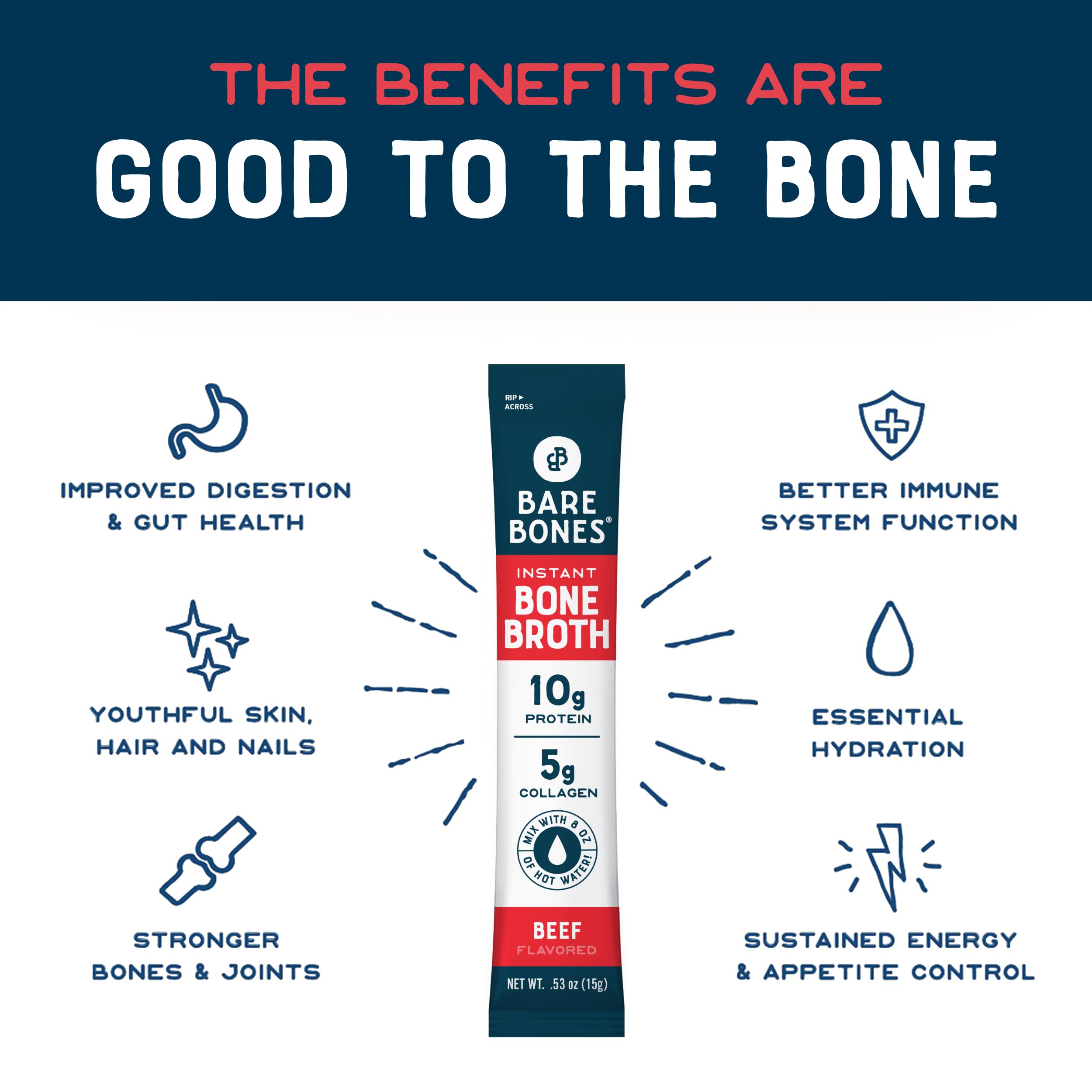 bare bones powder on spoon, displays fine texture and mixability benefit
