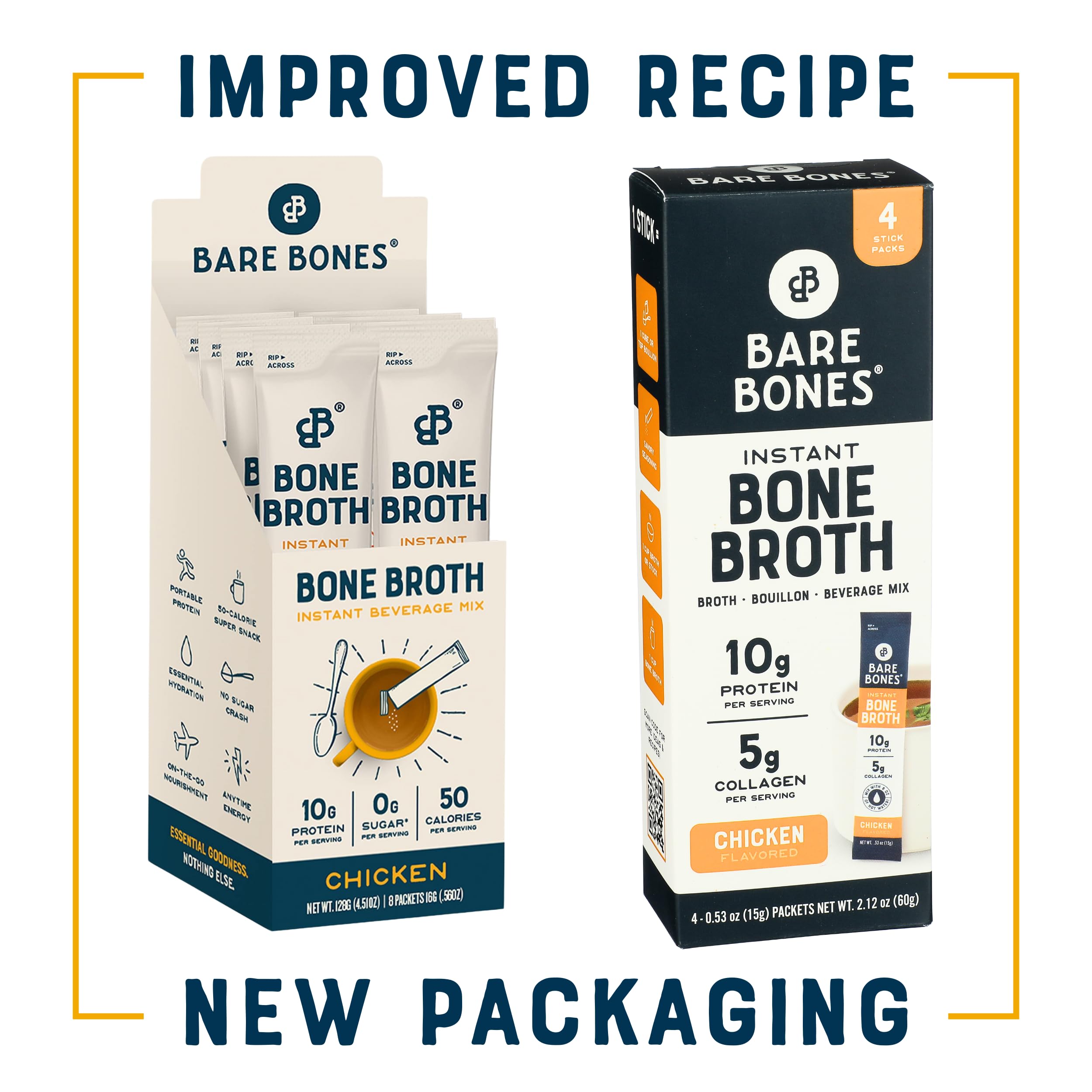 Bare Bones single stick packet closeup highlighting easy-use convenience