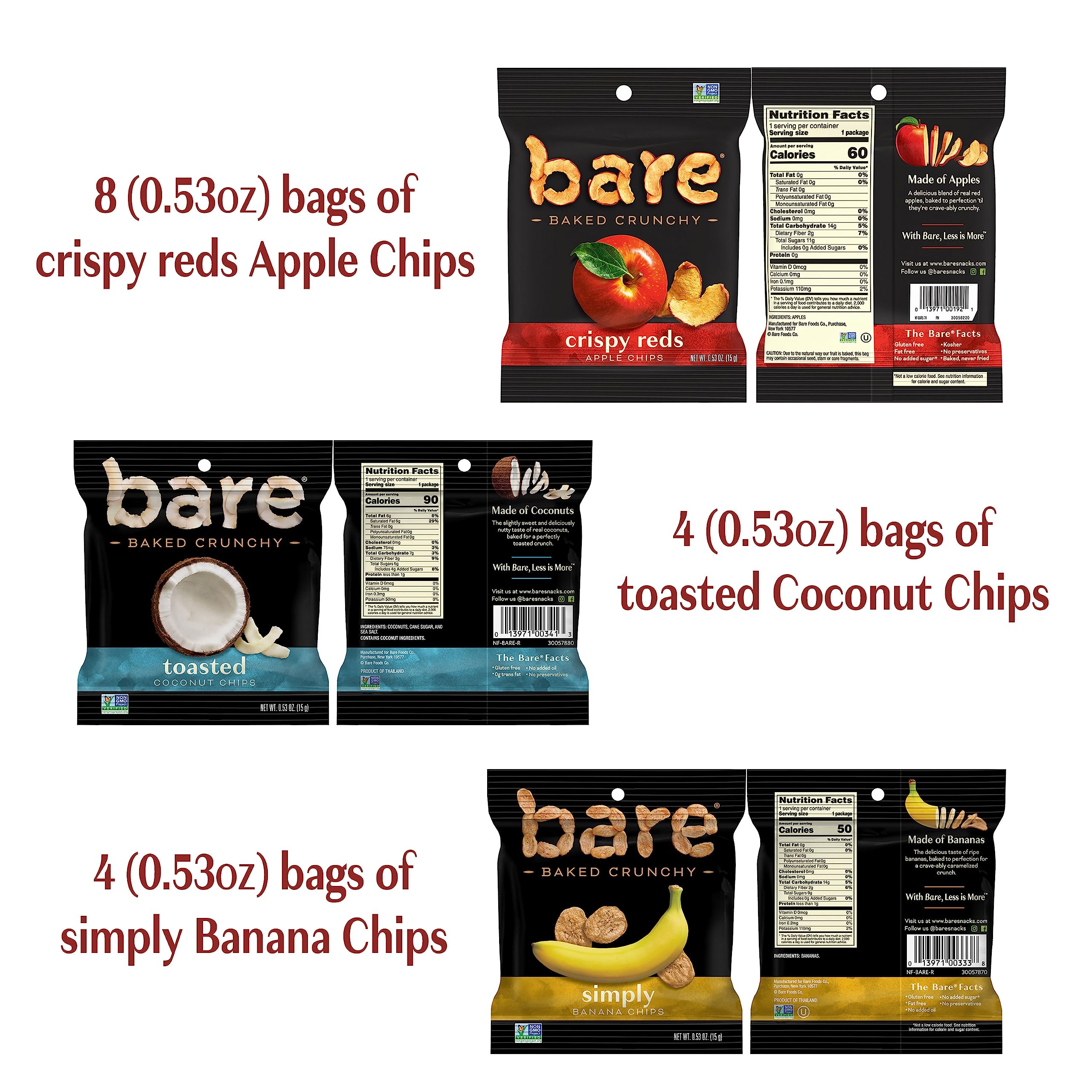Bare close-up apple chip texture highlights crispness and natural flavor