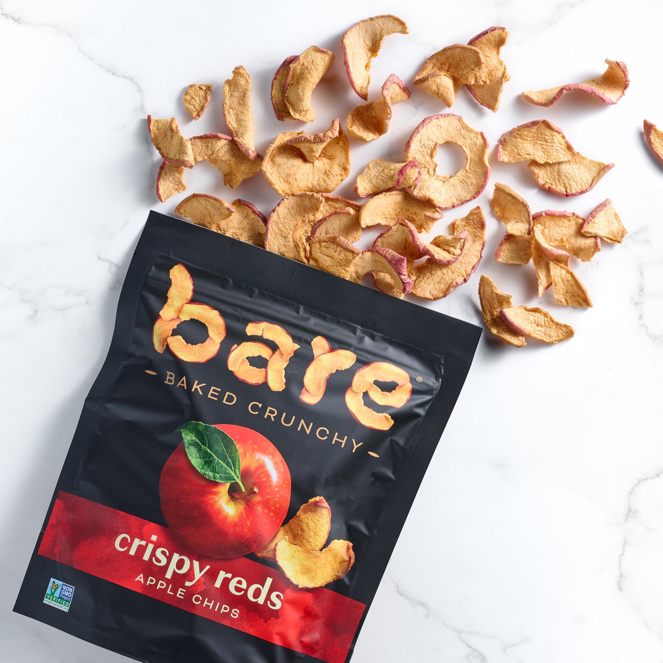 Bare ingredient label and Non-GMO seal showing clean-ingredients benefit