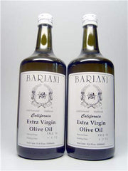 Bariani bottle front label showing brand and fresh 2024 harvest benefits