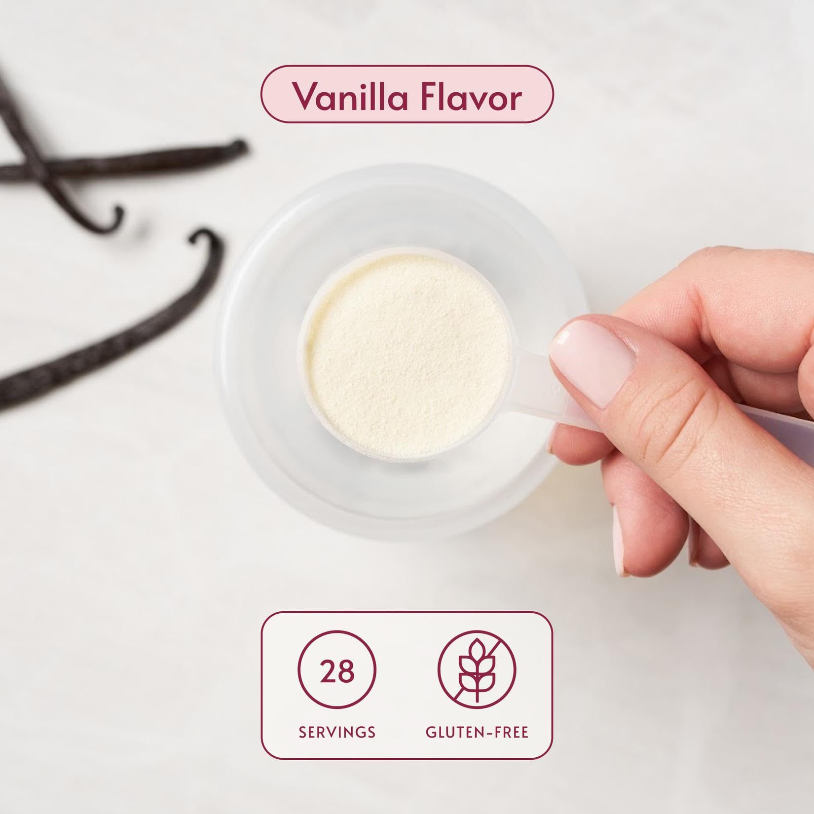 Glass of mixed Bariatric Advantage vanilla shake ready to drink for quick protein