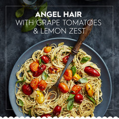 Barilla angel hair close-up of dry strands highlighting fine texture and quality