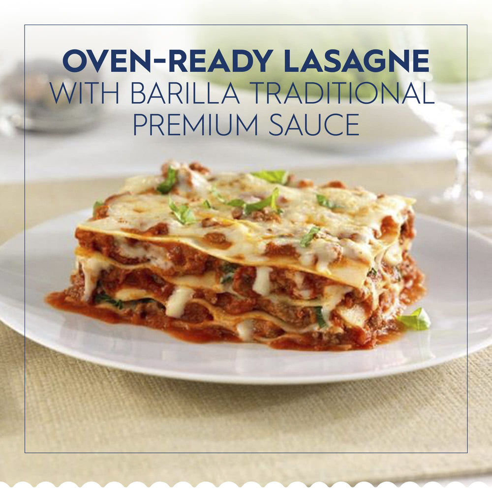 Barilla close-up of lasagne sheet texture highlighting even durum wheat structure