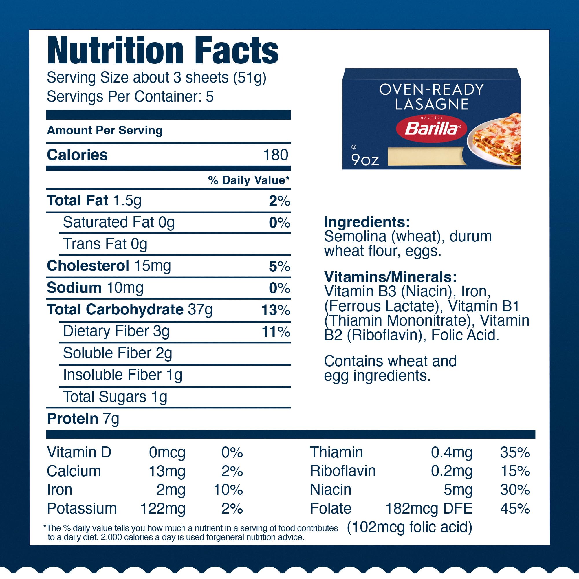 Barilla label close-up showing kosher certification and ingredient clarity